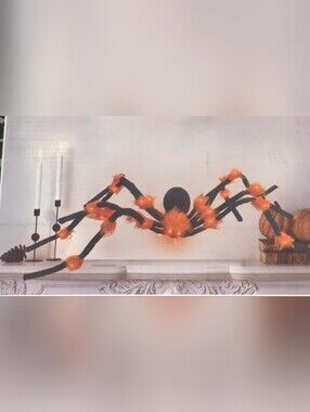 5 FT LED Posable Spider with Timer Mode